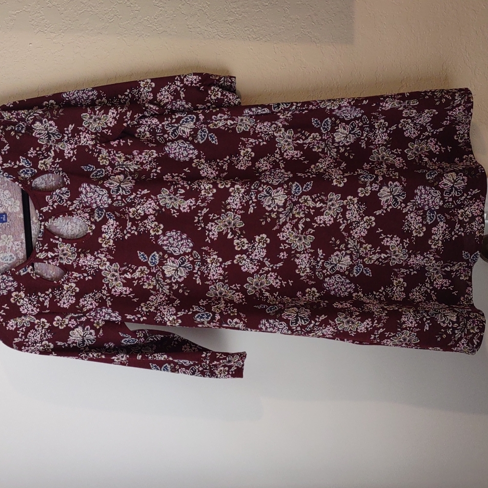 Apt 9 small floral knee length quarter sleeve dress worn once